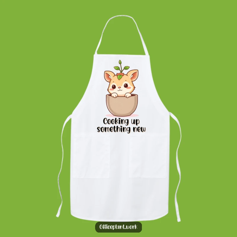 Funny Curious Plant Animal Apron, Chef's Sprout Peek-a-Boo Gear, Hilarious Gift