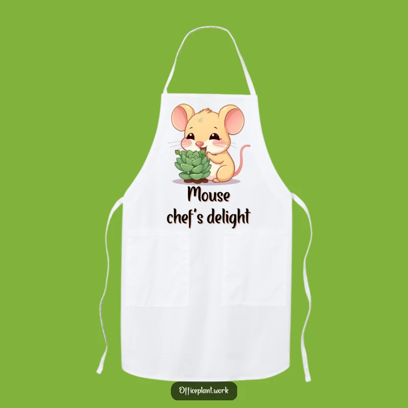 Funny Mouse Succulent Apron: Cheerful Nibbler Gardener Gift