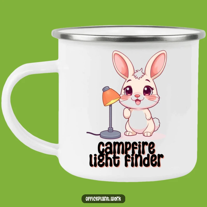 Adventure Funny Bunny Lamp Camping Mug: Playful Nudge Outdoor Gift