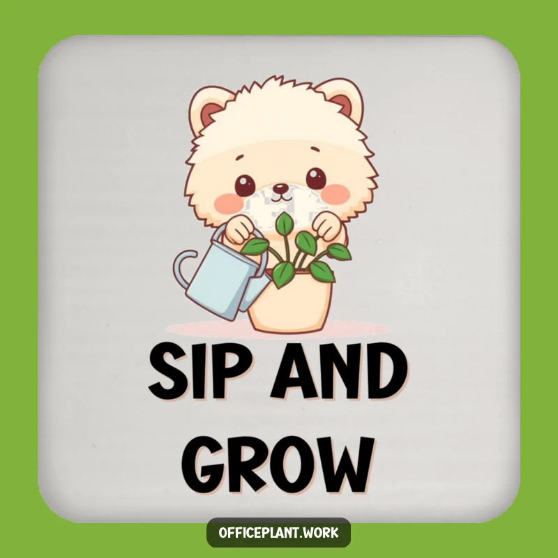 Funny Desk Plant Animal Coaster - Protect Surfaces with Planty Humor!