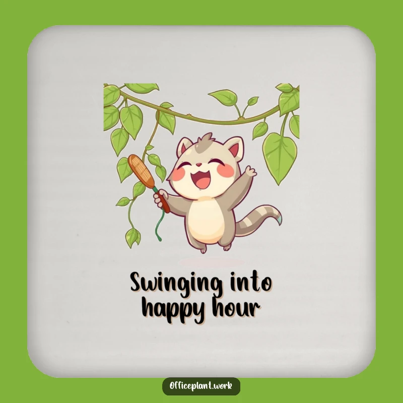Funny Swatting Vine Coaster, Joyous Creature Drink Protector, Hilarious Gift