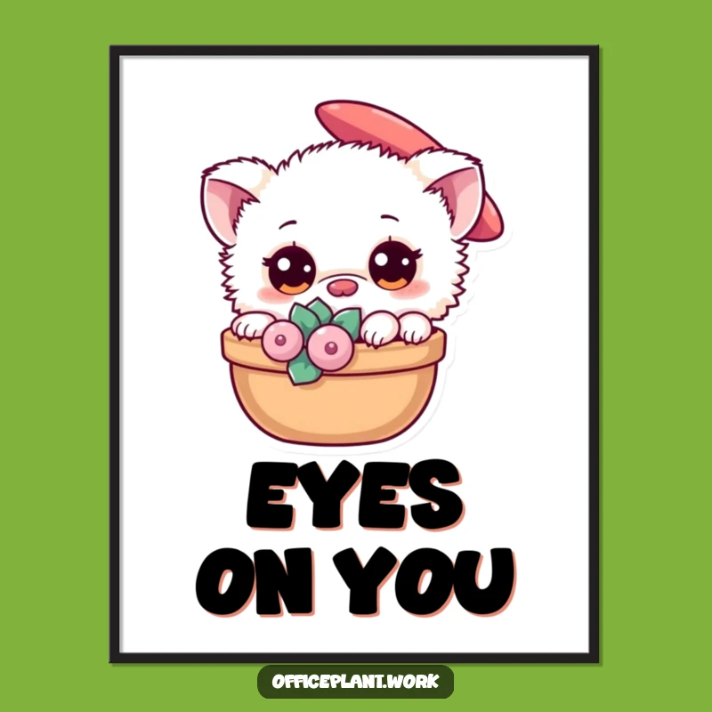 Funny Creature Succulent Poster - Adorable Wall Art for Plant Lovers!