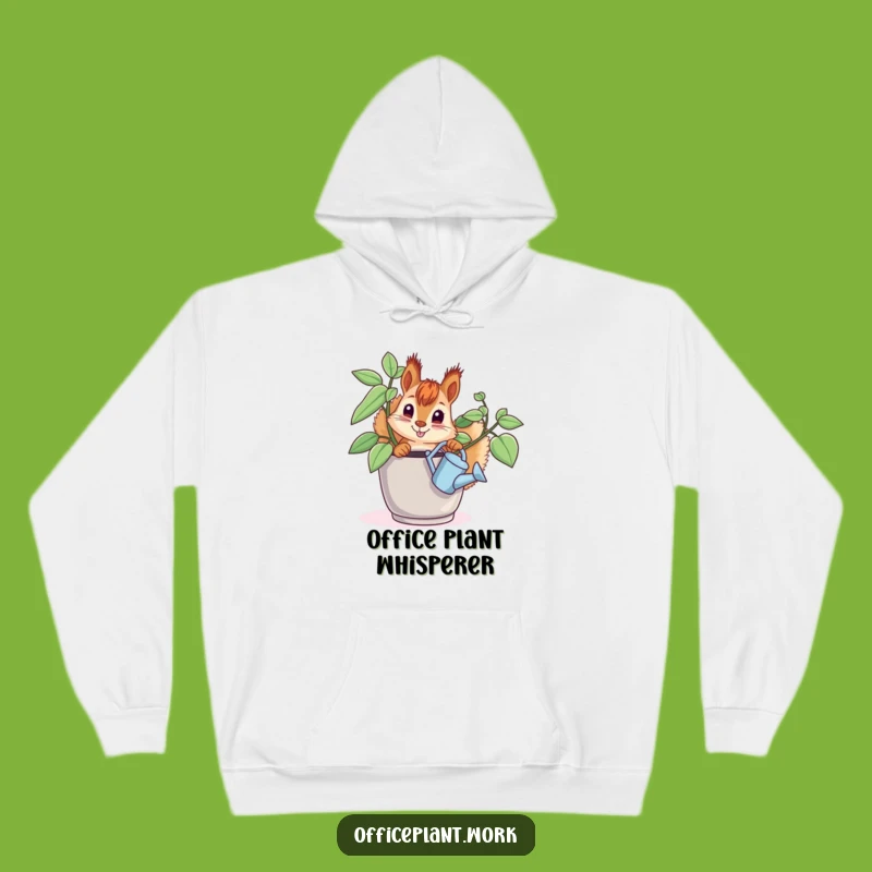 Cozy Funny Squirrel Plant Hoodie: Curious Critter Comfort Gift
