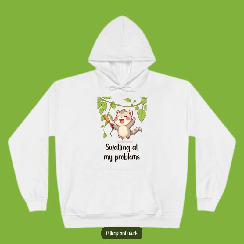 Funny Joyous Creature Hoodie, Playful Vine Swatting Sweatshirt, Cozy Funny Gift