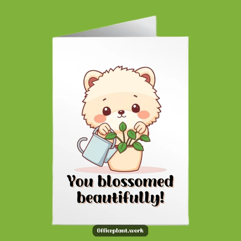 Free Printable Fluffy Animal Congratulations Card - Downloadable Cute Animal Gift