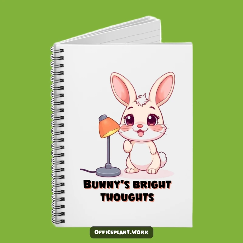 Funny Bunny Lamp Notebook: Playful Nudge Journal Gift