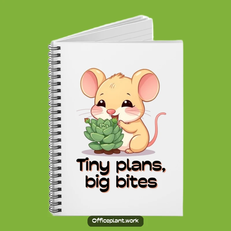 Funny Mouse Succulent Notebook: Cheerful Nibbler Journal Gift