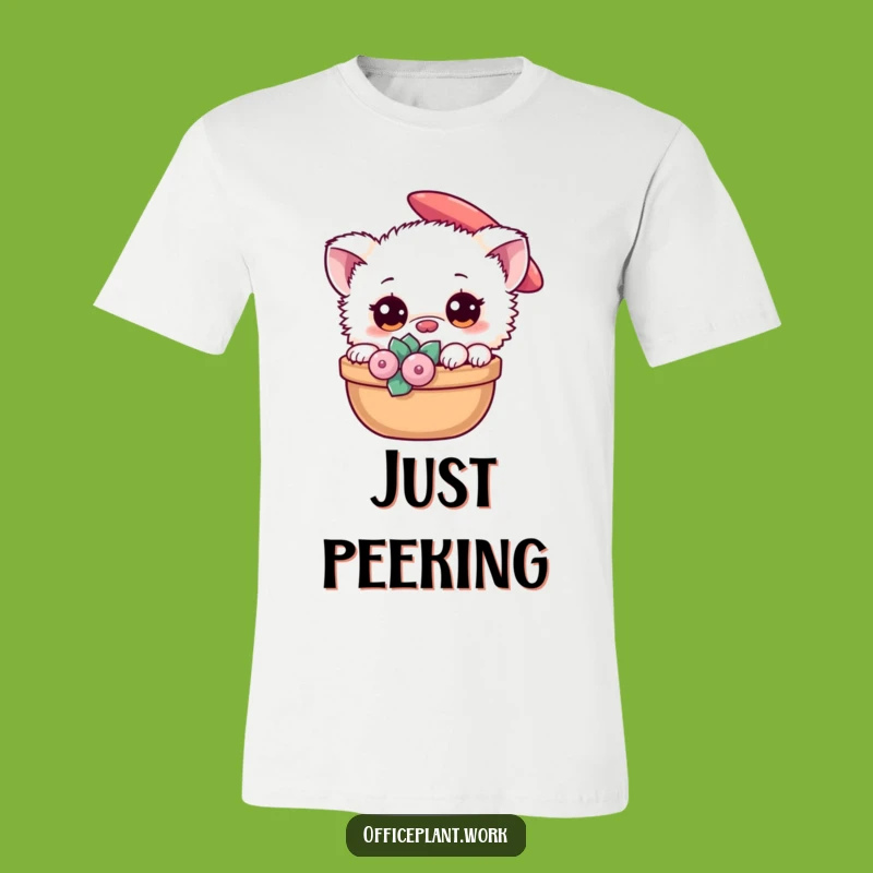 Funny Fuzzy Creature Tee - Adorable Succulent Hiding Humor!