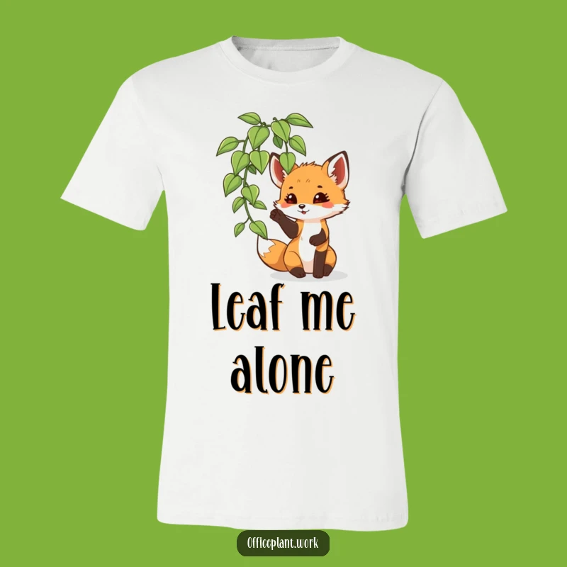Funny Fox Cub Plant T-Shirt: Playful Paw Jungle Gym Gift