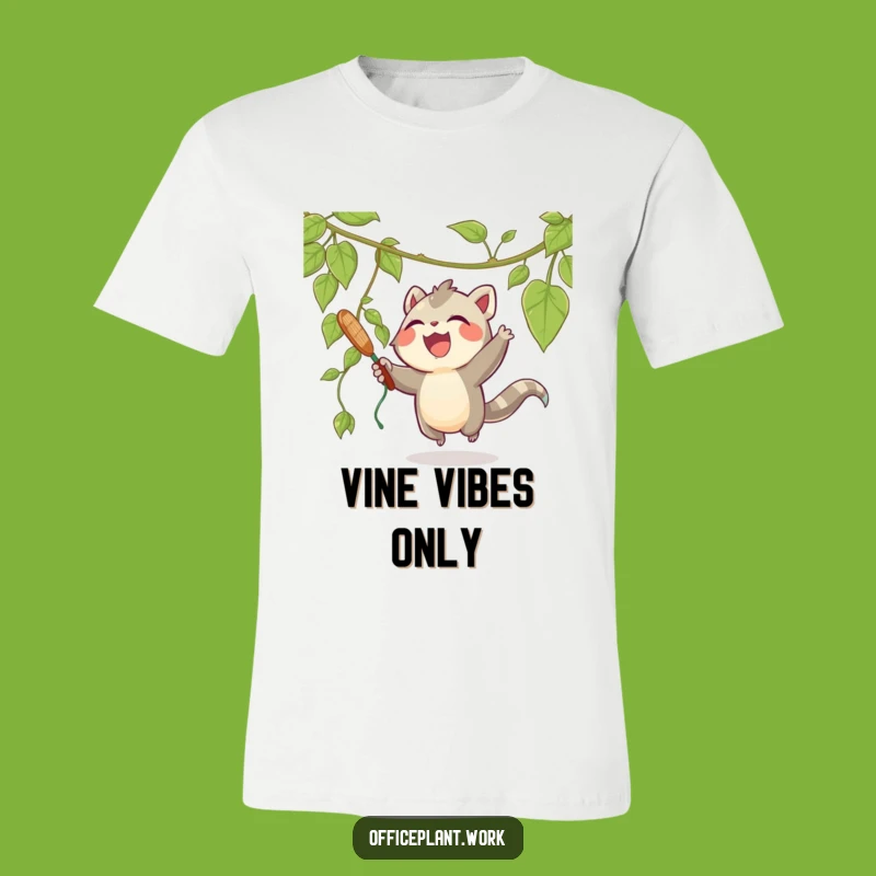 Funny Swatting Vine Creature T-Shirt, Playful Plant Lover Tee, Hilarious Gift