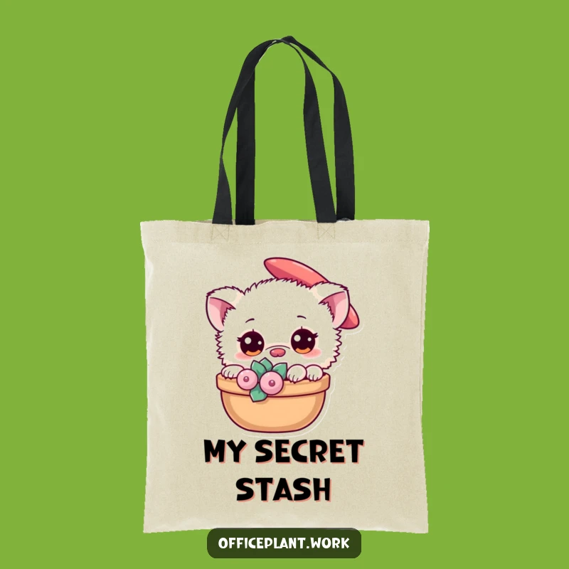 Funny Creature Succulent Tote Bag - Carry Your Greens with Humor!