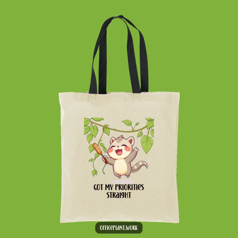 Funny Swatting Vine Creature Tote Bag, Joyful Plant Pal Carryall, Hilarious Gift